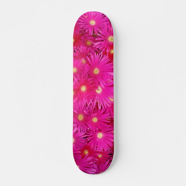 Pink flowers Skateboard Deck (Front)
