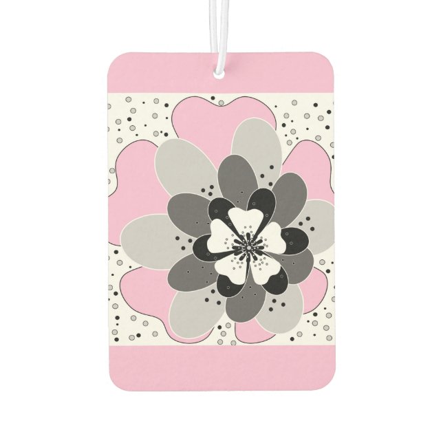 Pink flowers spring summer air freshener (Back)