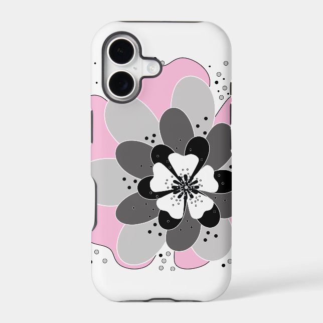 Pink flowers spring summer iphone case (Back)