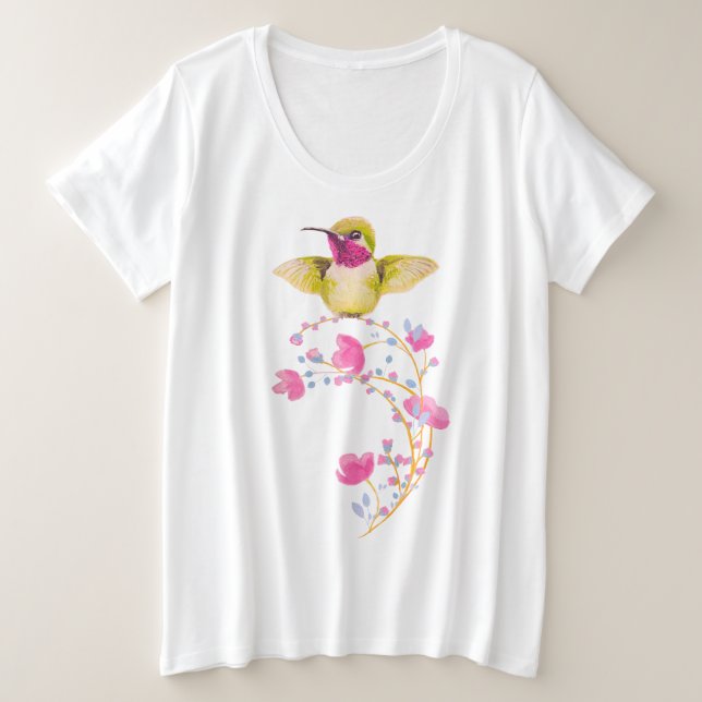 Pink Flowers T-Shirt (Design Front)