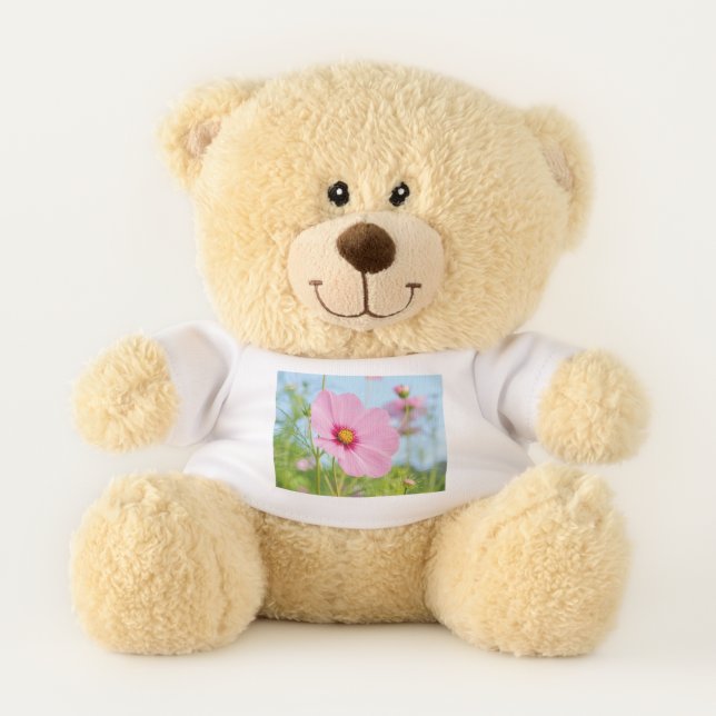 Pink Flowers Teddy Bear (Front)