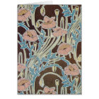 Pink Flowers Textile Design Card