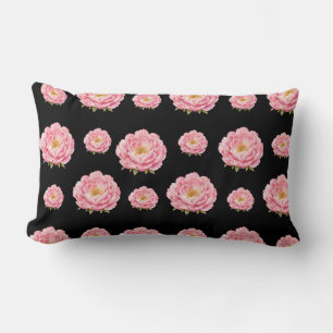 Pink Flowers Throw Pillow