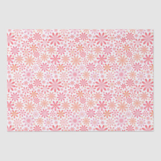 Pink Flowers Tissue Paper