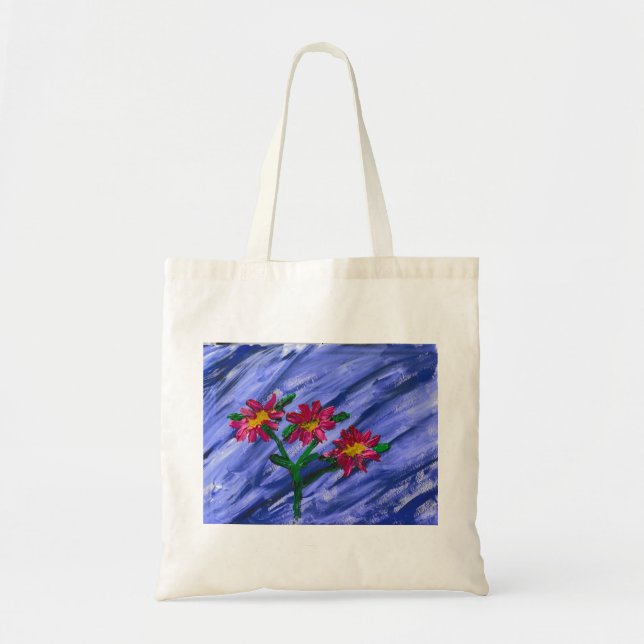 Pink Flowers Tote Bag (Front)