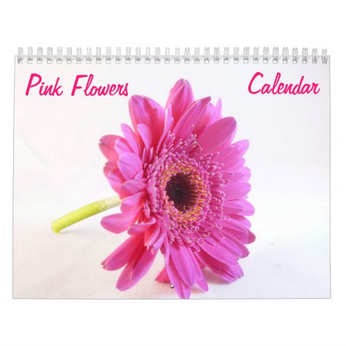 Pink Flowers Wall Calendar