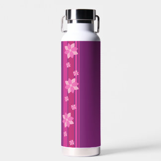 Pink Flowers Water Bottle