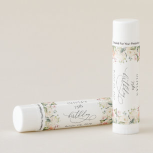 Pink Flowers, White Flowers, Boho, Birthday Lip Balm