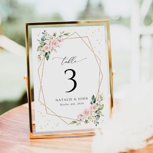 Pink Flowers, White Flowers, Boho, Table Numbers (Creator Uploaded)