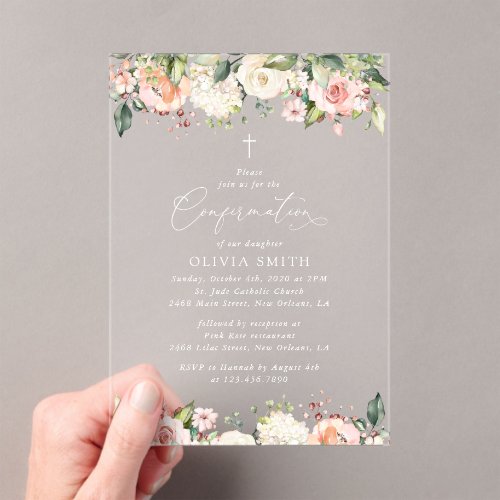 Pink Flowers, White Flowers, Floral Confirmation