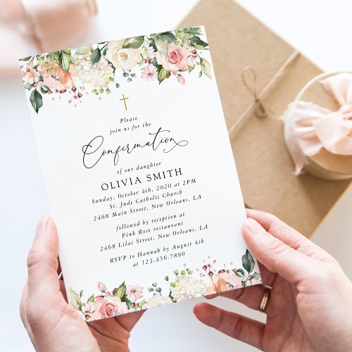 Pink Flowers, White Flowers, Floral Confirmation