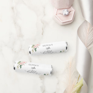 Pink Flowers, White Flowers, Greenery, Birthday Breath Savers® Mints