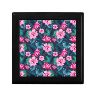 Pink Flowers with Green Leaves Partern-79066 Gift Box