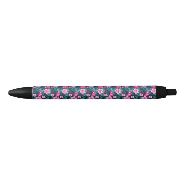 Pink Flowers with Green Leaves Partern-79066 Pen (Front)