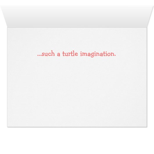 Pink FlowerTurtle Imagination Watercolor Card (Inside Horizontal (Bottom))
