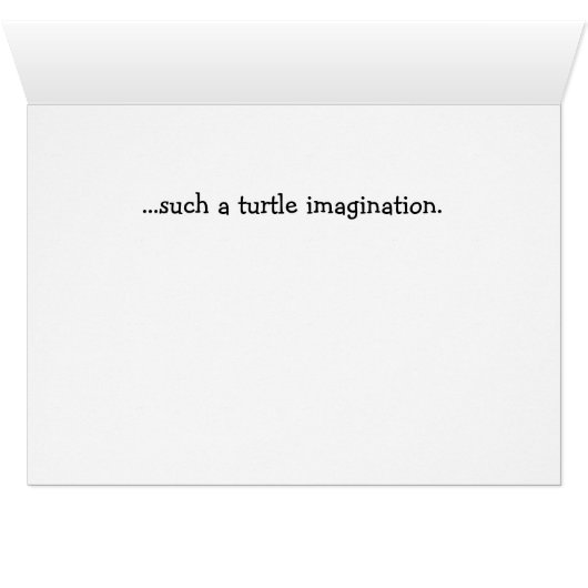 Pink FlowerTurtle Imagination Watercolor Card (Inside Horizontal (Bottom))