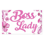 Pink Flowery Boss Lady Design Rectangular Sticker Pink Flowery Boss Lady Design Rectangular Sticker