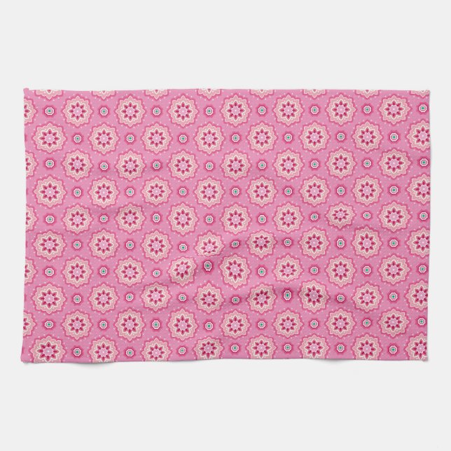 Pink & Flowery Pattern Towel (Horizontal)