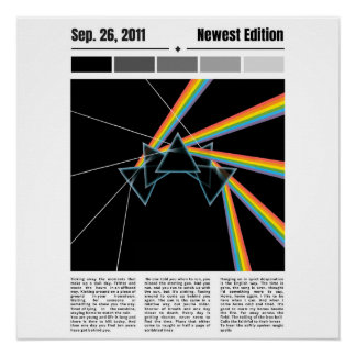 Pink Floyd Retro Newspaper Print Time Poster