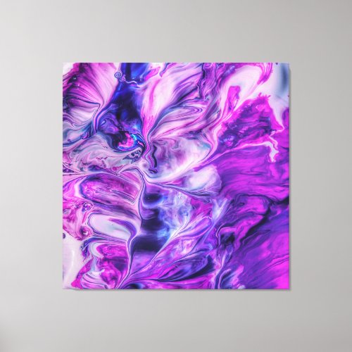 Pink Fluid Abstract Art Canvas Print
