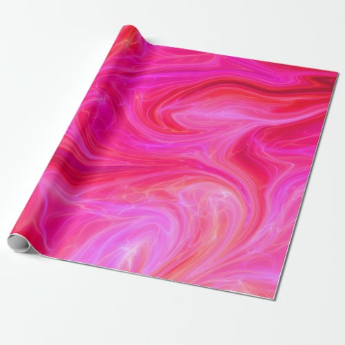 Pink Fluid Abstract Wrapping Paper