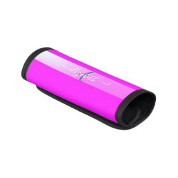 Pink Fluorescent Monogram Luggage Handle Wrap