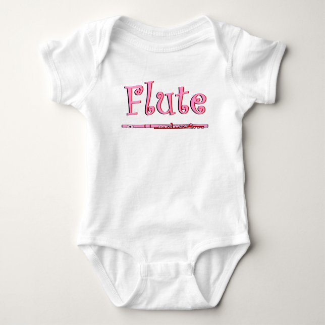 Pink Flute Baby Bodysuit (Front)