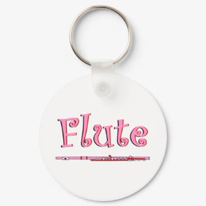 Pink Flute Keychain