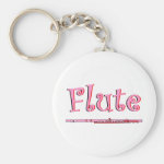 Pink Flute Keychain