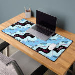 Pink Flute Pattern Desk Mat