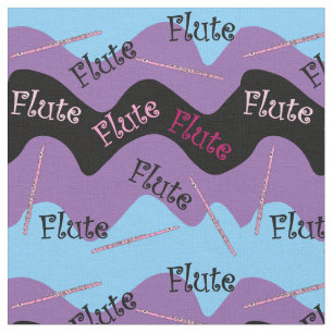 Pink Flute Pattern Fabric