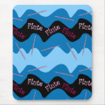 Pink Flute Pattern Mouse Pad