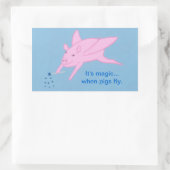 Pink Flying Pig and Blue Stars Wand, Stickers (Bag)