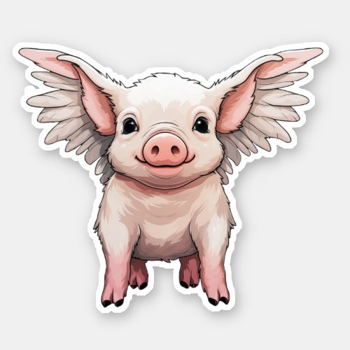 Pink Flying Pig sticker