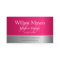 Pink Foil & Brushed Steel Monogram Business Card