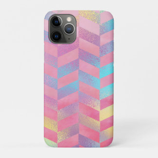 Pink Foil Look Chevron iPhone 11 Pro Case
