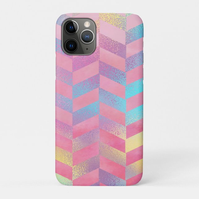 Pink Foil Look Chevron Case-Mate iPhone Case (Back)
