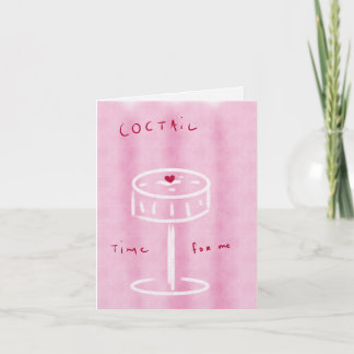 Pink Folded Note Card