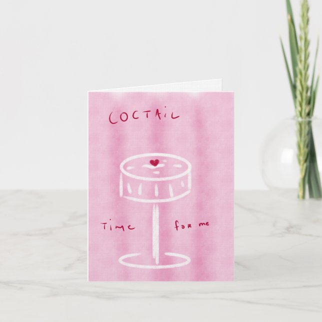 Pink Folded Note Card (Front)