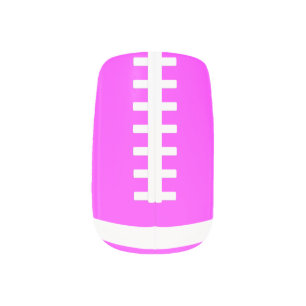 Pink Football Fingernail Art Wraps Minx Nail Art