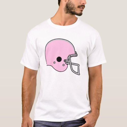 Pink Football Helmet T_Shirt