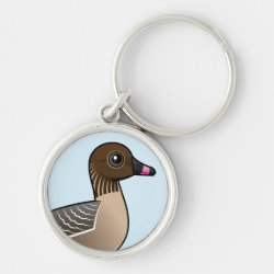 Pink-footed Goose Premium Round Keychain