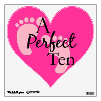 Pink Footprint Baby Nursery Wall Decals