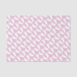 Pink footprints girl baby shower gift tissue paper