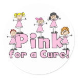Pink For a Cure Stickers