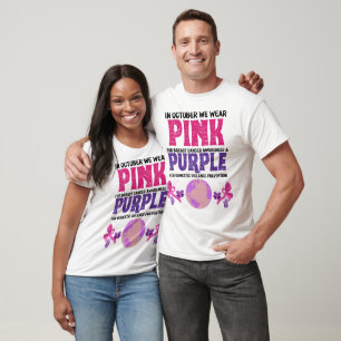 Pink for breast cancer purple domestic violence T-Shirt