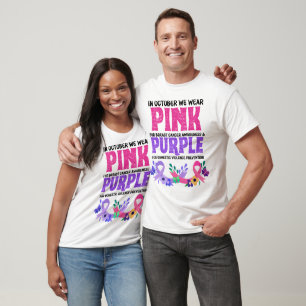 Pink for breast cancer purple domestic violence T-Shirt