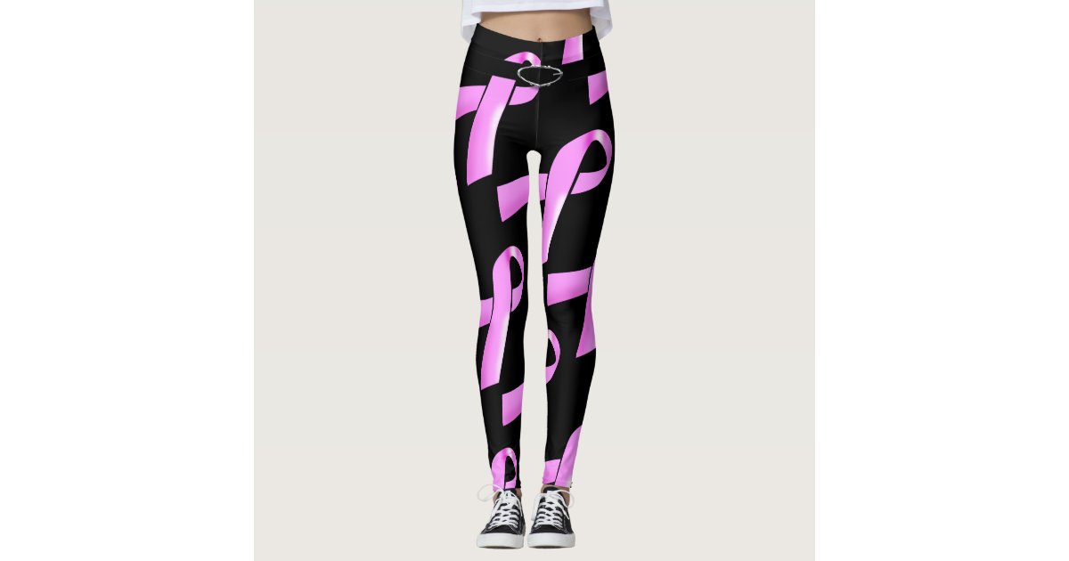 Pink for Breasts | Personalize background Leggings | Zazzle