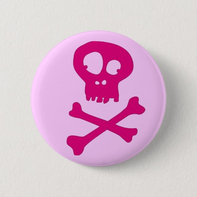 Pink for Halloween - Pinback Button (Front)
