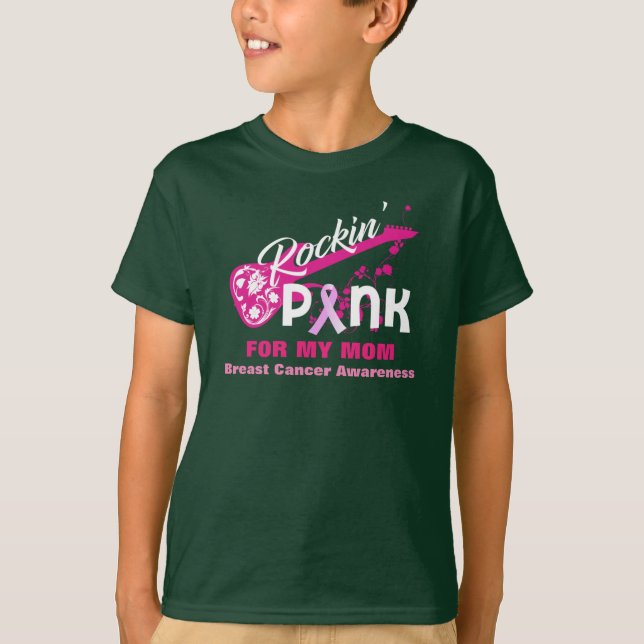 Pink for Mom Breast Cancer Awareness Shirt (Front)
